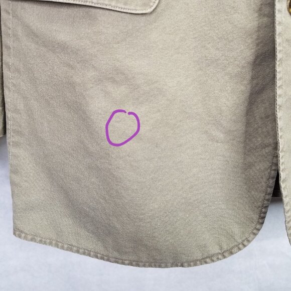 LL Bean Sport Coat Mens 40R Khaki Safari 2 Button Cotton Unlined Blazer Jacket - Picture 8 of 16